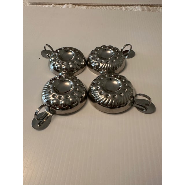 French Vintage French Stainless Steel Wine Tasters- Set a 4 For Sale - Image 3 of 6