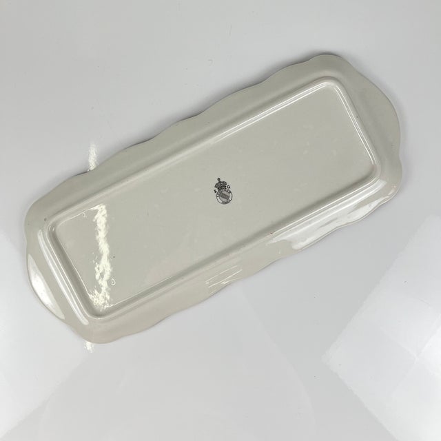 1980s Réverbère Cake Plate with Pink Pattern from KG Lunéville, 1980s For Sale - Image 5 of 7
