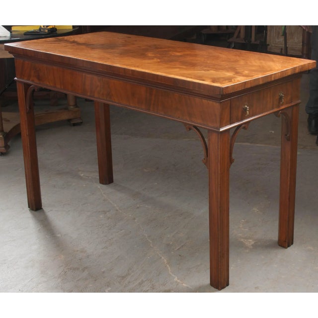 Dutch 18th Century Mahogany and Walnut Console-Serving Table For Sale - Image 4 of 13