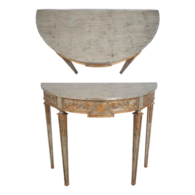 Maitland Smith Italian Neoclassical Console Table For Sale