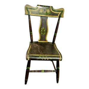 Early 20th Century Folk Art Antique Pennsylvania Dutch Painted Chair