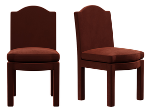 Cinnamon Velvet Leo Dining Chairs by Ceraudo, Set of 2