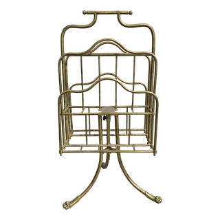 Victorian Brass Revolving Magazine Stand, 1880 For Sale