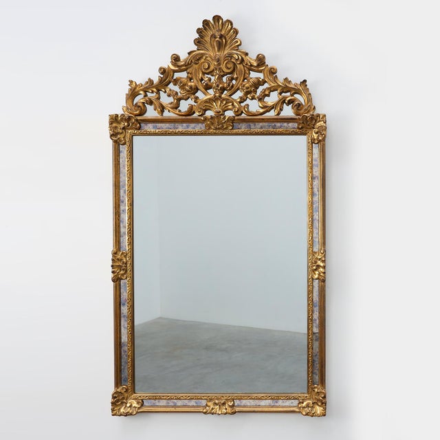 Rococo Style Giltwood Mirror by Deknudt, Belgium, 1950s For Sale - Image 12 of 12