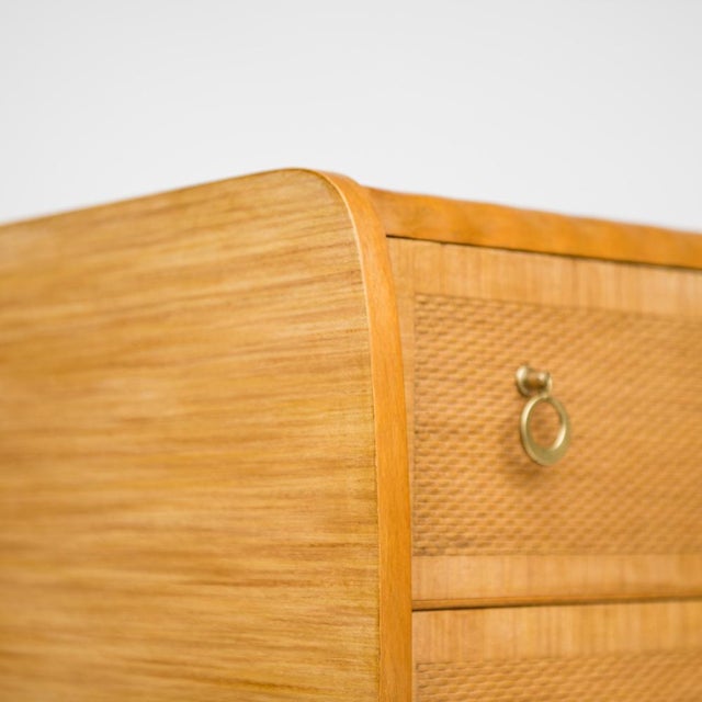 Italian Rattan Chest of Drawers, 1960s, in Good conditions. Designed 1950 to 1959