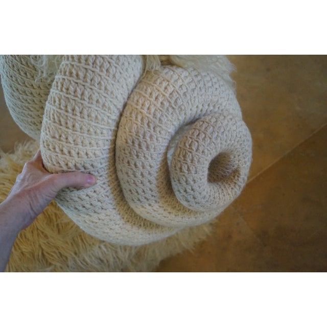 1970s Edna Cataldo Big Horn Ram Sculptural Bench For Sale - Image 11 of 14