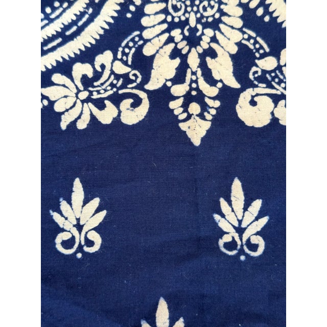 Navy Blue Late 20th Century Indonesian Batik Textile Runner For Sale - Image 8 of 9
