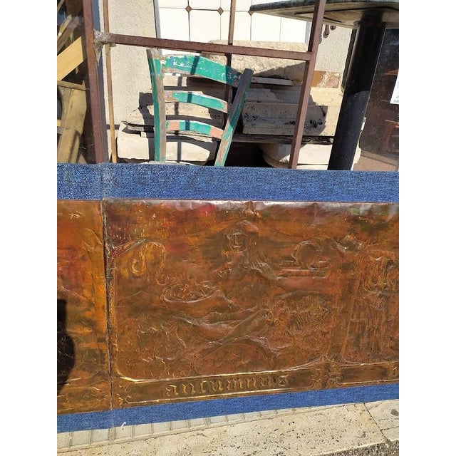 Blue Grounded Painting on Copper Panels, The Four Seasons and the Zodiac Signs, Italy, 1970 For Sale - Image 8 of 18