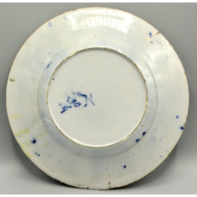 18th-Century Delft Peacock Plate Maker's Mark For Sale - Image 10 of 10