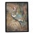 Late 20th Century Vintage Boho Original Crane Painting on Paper For Sale