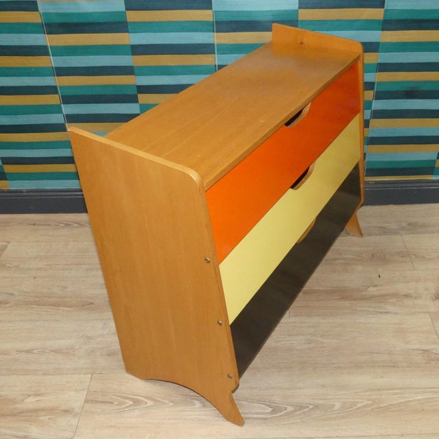 1950s Tricolo Chest of Drawers from Ilse Möbel, 1950s For Sale - Image 5 of 14