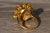 The Molanary: Ladies Vintage Serpentine and Diamond Cocktail Ring in Yellow Gold For Sale - Image 4 of 10