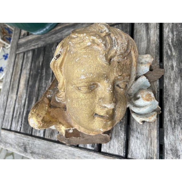 Wood 18th Century Angels, 1780s, Set of 2 For Sale - Image 7 of 18