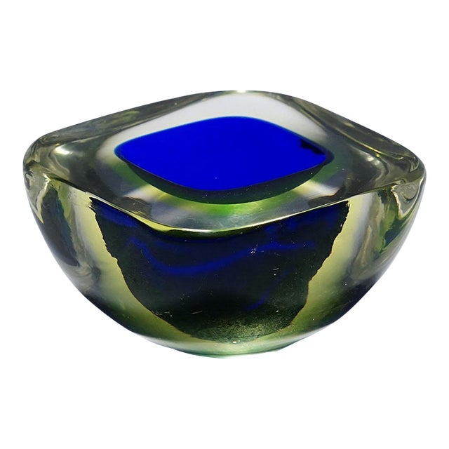 Vintage Art Glass Bowl by Flavio Poli for Seguso Vetri d'Arte 1950s For Sale