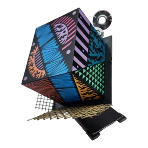 Contemporary Postmodern Geometric Sculpture Geosyog by Michael Mistric