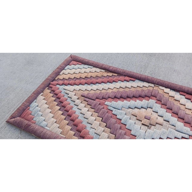 1980s Don Freedman for Tree Time Inc. Interlude- Geometric Rainbow Silk Wall Hanging For Sale - Image 11 of 11