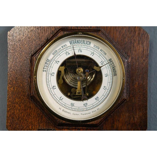 Brown Art Nouveau Weather Station, 1900s For Sale - Image 8 of 15