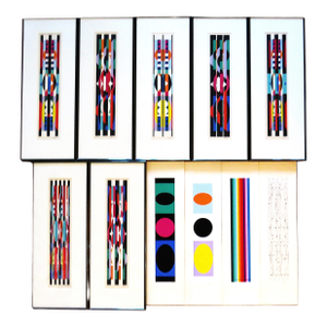 Yaacov Agam +- X 9 Screen Prints Complete Original Folio Set of 11 Mid Century Modern Abstracts
