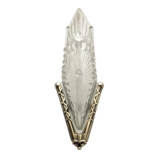 Pair of French Art Deco Sconces Signed by Schneider For Sale