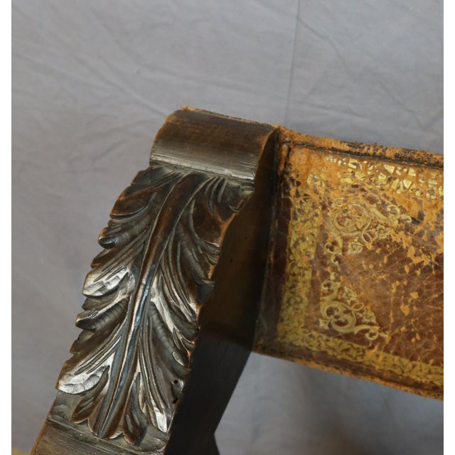 Antique Curule Armchairs, 1800s, Set of 2 For Sale - Image 12 of 15