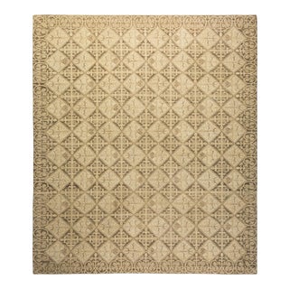 Eclectic Collection Hand-Knotted Area Rug - Beige Collection 8' 2" X 9' 6" For Sale