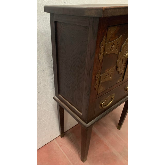 Small 20th Century Two-Door Cabinet with Bronze Decoration For Sale - Image 3 of 10