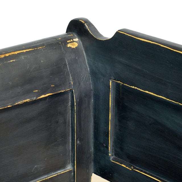 Antique Pine Drop-Top Bench, 1900s For Sale - Image 9 of 15