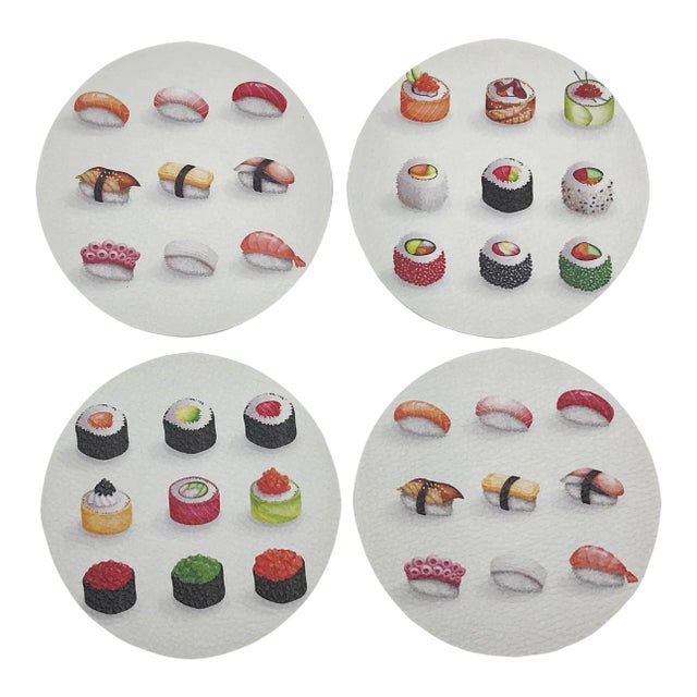 Sushi Coasters, Set of 4 For Sale