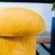 Mid-Century Modern Mushroom Ottoman in Topaz Plush For Sale - Image 3 of 8