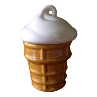 Vintage Ice Cream Cone Cookie Jar For Sale