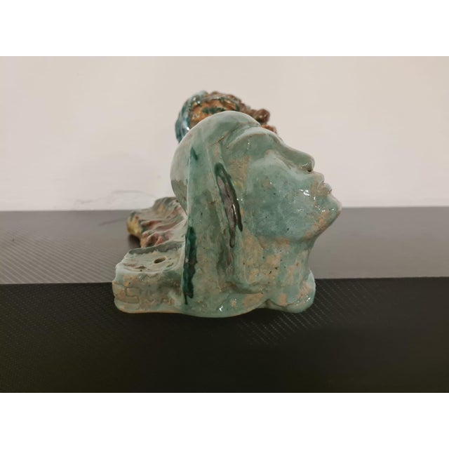 Savino Tripodi, Figurative Sculptures, 1980s, Glazed Terracotta, Set of 2 For Sale - Image 18 of 18
