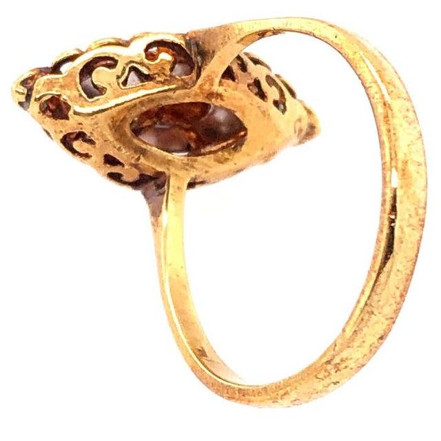 14 Karat Two Tone Contemporary Ring. Size 7 3.89 grams total weight.