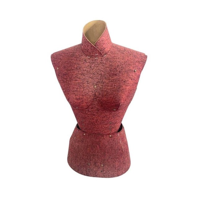 Metal Antique French Valet Stand in Burgundy Red For Sale - Image 7 of 7