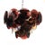 Purple Pair of Mid-Century Hand-Blown Murano Glass Disc Chandeliers in Smoked Tortoise For Sale - Image 8 of 10