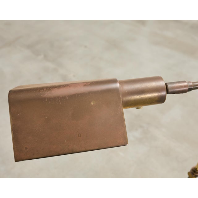 Pair of Koch & Lowy Omi Patinated Brass Pharmacy Floor Lamps For Sale - Image 14 of 18