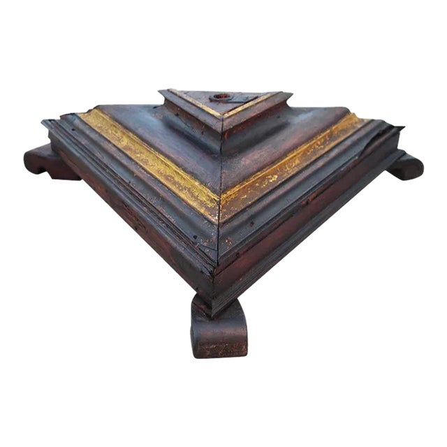 18th Century Baroque Antique, Large Floor Base Candelabra From an Altar For Sale