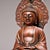 Copper Copper Shakyamuni Buddha Statue With Inlaid Gemstone For Sale - Image 8 of 10