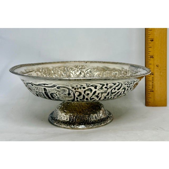 Antique Derby Silver Plate Company Footed Bowl Cherubs and Farming Design #762 For Sale - Image 11 of 12