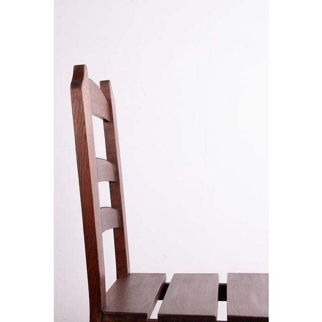 Large Brutalist Chairs in Oak from René Gabriel, 1950s, Set of 6 For Sale - Image 10 of 18