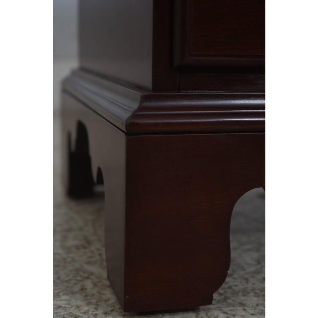 1980s Harden 1 Drawer Cherry Georgian Style Nightstand For Sale - Image 15 of 18
