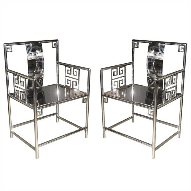 Stainless steel armchairs from China. Classic style, in a modern version. Unique and eye-catching. Priced and sold...