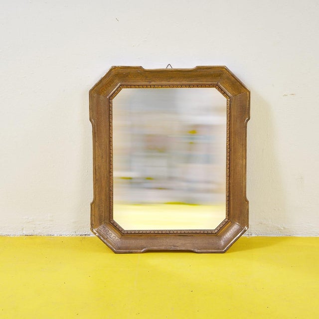 Brown Vintage Mirror with Gold Frame For Sale - Image 8 of 8
