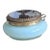 Late 19th Century Light Aqua Glass Trinket Box Rare Ormalu,with Imatra Depiction on Lid. For Sale