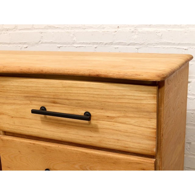 Vintage Sculptural Oak Wood Nine-Drawer Dresser For Sale In Los Angeles - Image 6 of 12