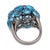 Vintage 25.00 Carat Blue Topaz 18k Gold Cocktail Ring, Size 6.75 For Sale In Los Angeles - Image 6 of 7