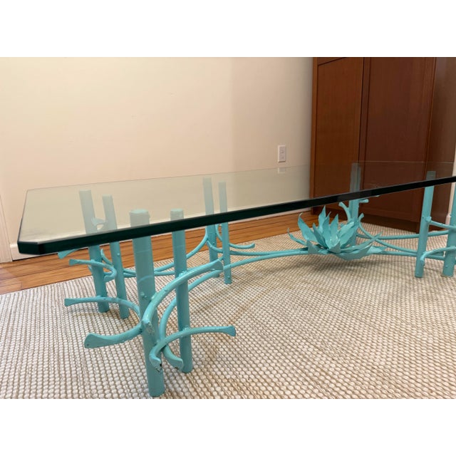 Mid-Century Modern Brutalist Silas Seandel Coffee Table. Quintessential of the designer’s unique style, the metal base is...