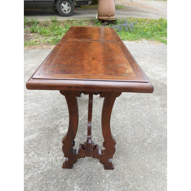 Brown 1960s Early Console in European Walnut / Spanish For Sale - Image 8 of 10