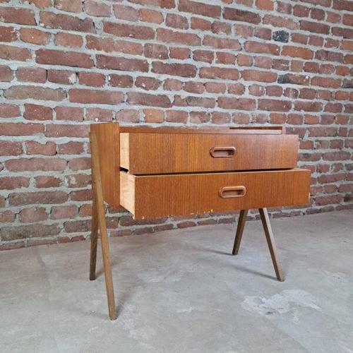 Vintage Bedside Table with Drawer, Denmark, 1960 For Sale - Image 5 of 6
