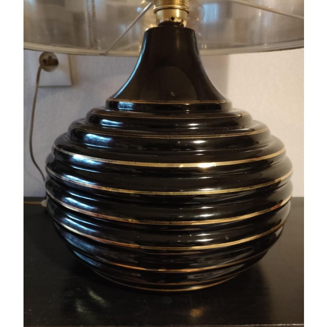 Modern Art Table Lamp with Ceramic Ball Base, 1980s For Sale - Image 4 of 8