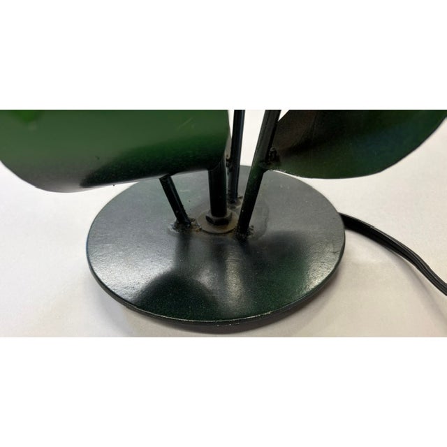 Mid Century Floral Toleware Lamp For Sale In New York - Image 6 of 7